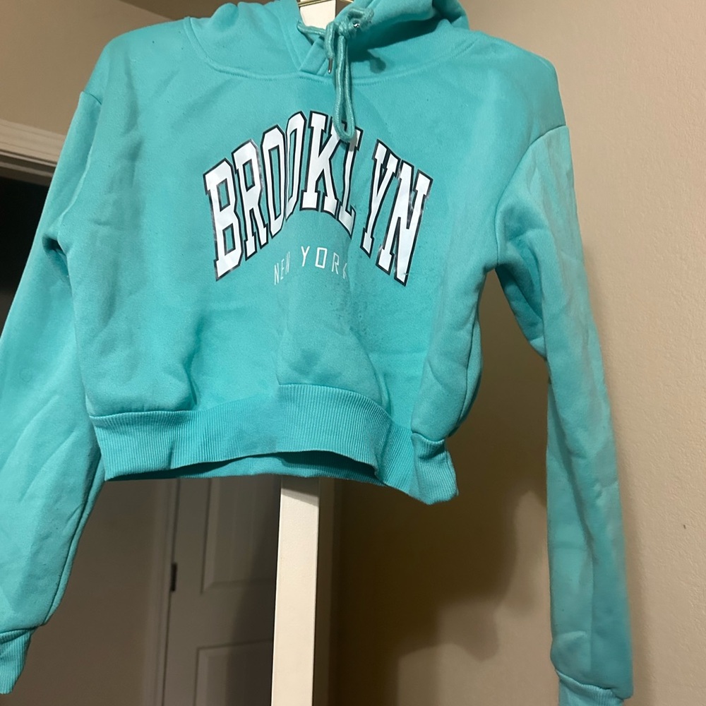 Teal Brooklyn New York Hoodie